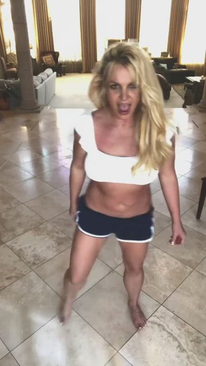 Britney Spears Dancing See Through Clothing gif