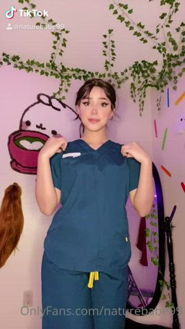 Nurse TikTok Tits gif