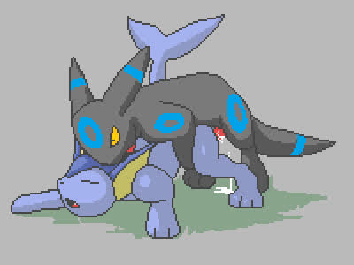 Vaporeon getting bred by Umbreon