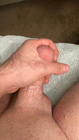 big dick masturbating shaved gif