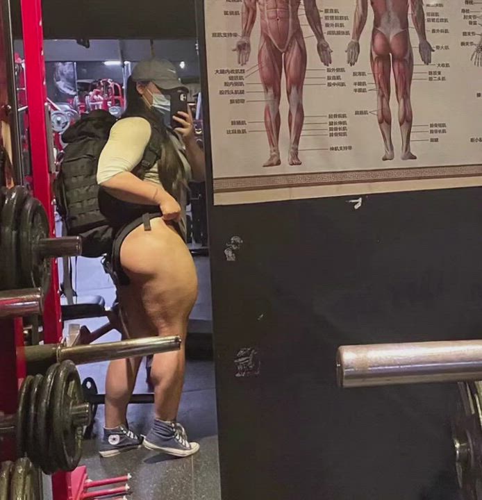Asian Fitness Gym Legs Thick gif