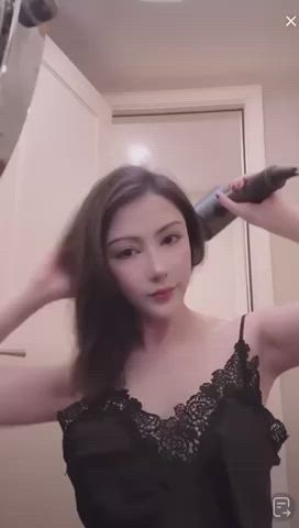 asian nipslip tits gif