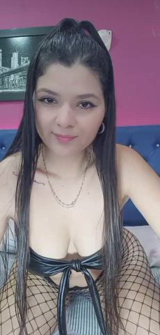 boobs cute kinky latina lingerie long hair seduction webcam gif