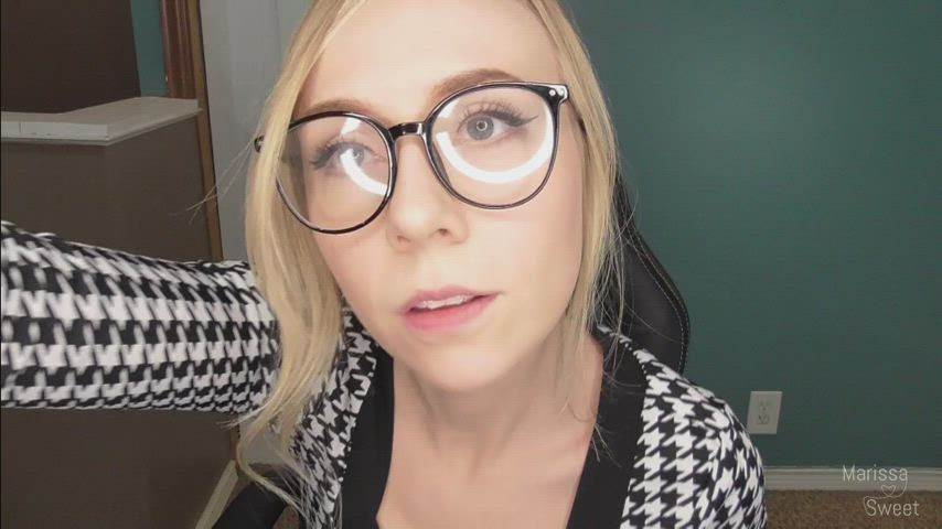Blonde Glasses Hypnosis NSFW Natural Tits Role Play Stockings Stripping Vibrator