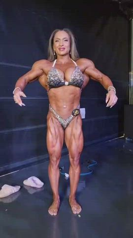 Bodybuilder Fake Boobs Fake Tits Muscular Girl Muscular Milf gif