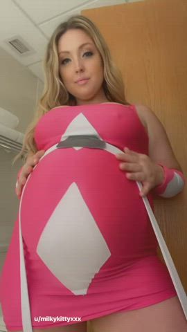 Pregnant pink power ranger pussy