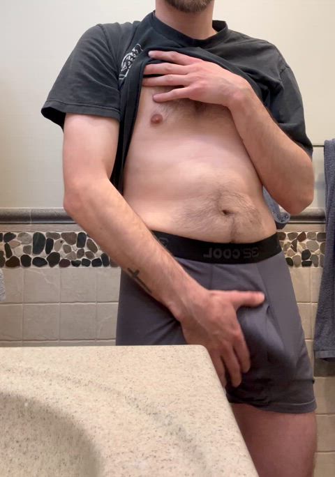 (27) straight horny and bulging...