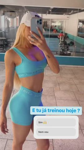 blonde body boobs brazilian bubble butt celebrity goddess gym leggings sensual gif