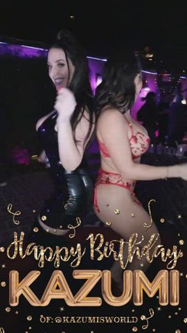 Lena dancing with Angela White