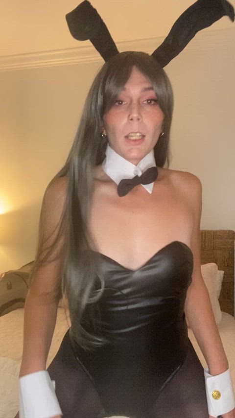 boobs bouncing tits bunny cock cosplay costume tits titty drop titty fuck trans femboys