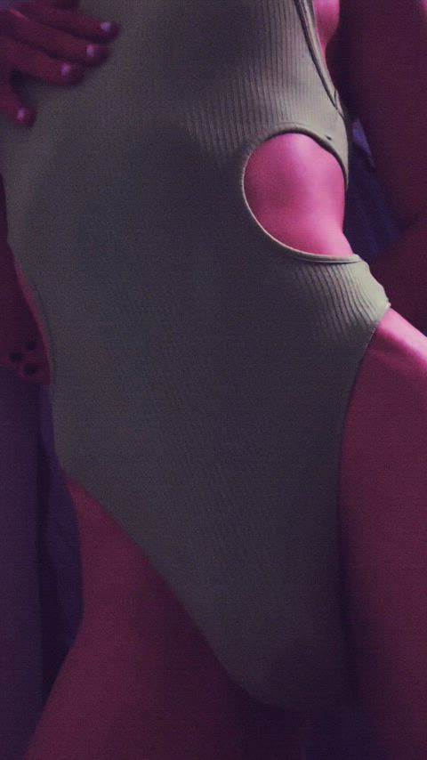 bodysuit bulge cock crossdressing femboy girlcock trans-women gif