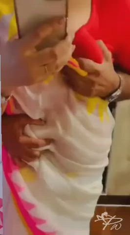 Boobs Friends Mom Saree gif