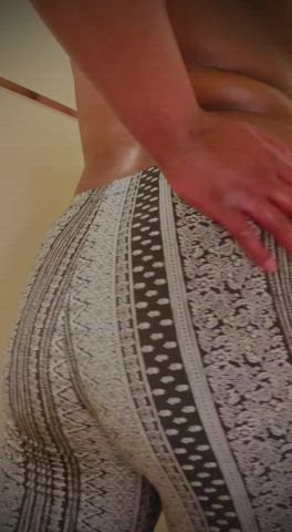 amateur ass clothed tease gif