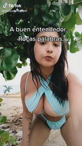 Bikini Cleavage Handjob TikTok gif