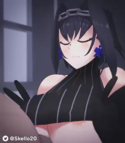 hentai titty fuck underboob gif