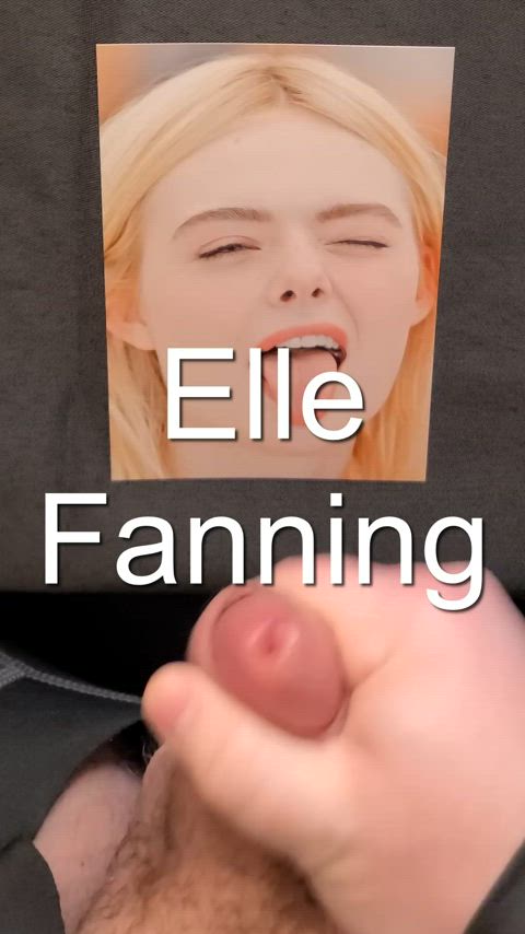 celebrity cum cum in mouth cumshot elle fanning tongue tribute gif