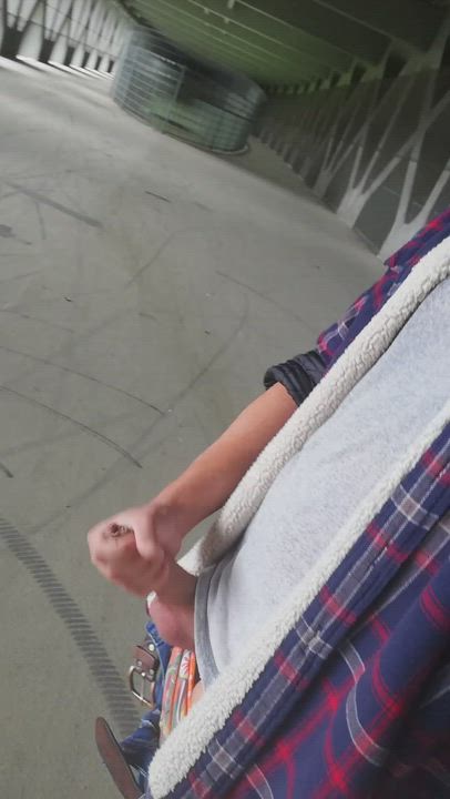 Got caught walking with my dick out on a public bridge.. Continued though.. ;p Cum