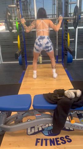 booty gym public squat gif