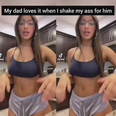 Babe Caption Daddy Daughter Latina Pawg TikTok Twerking gif