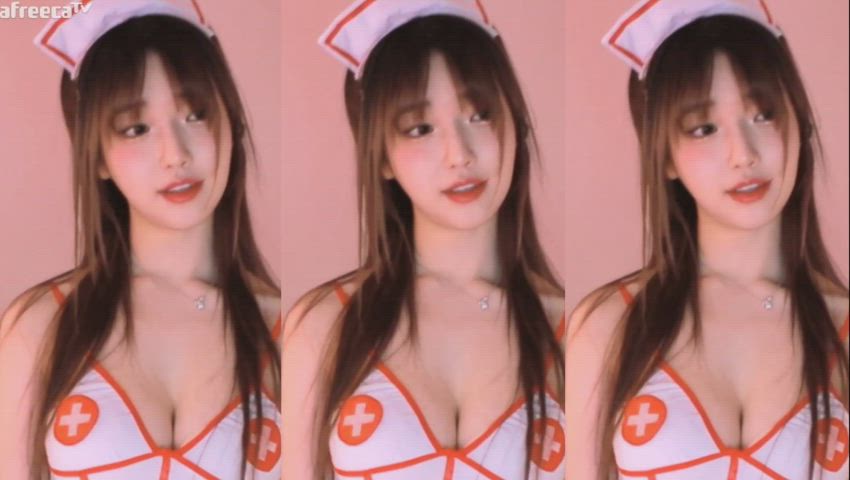 big tits camgirl cosplay dancing korean natural tits nurse gif