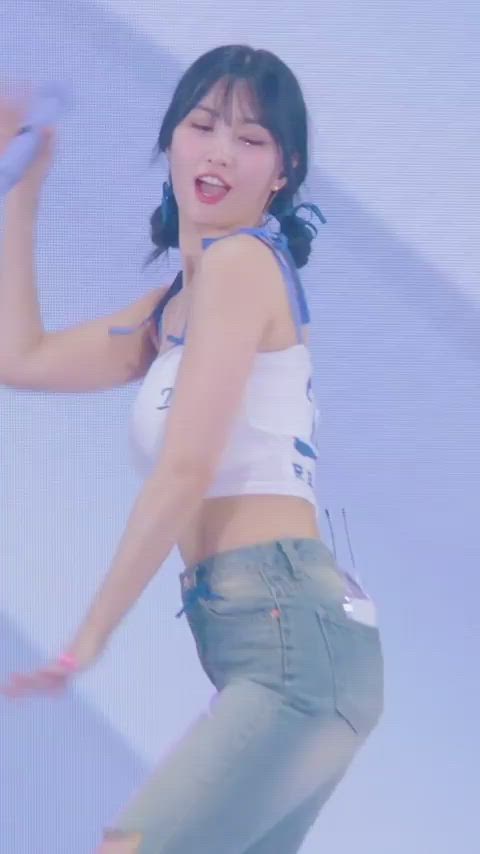 Momo is the perfect girl in twice for double penetration or getting gangbang since