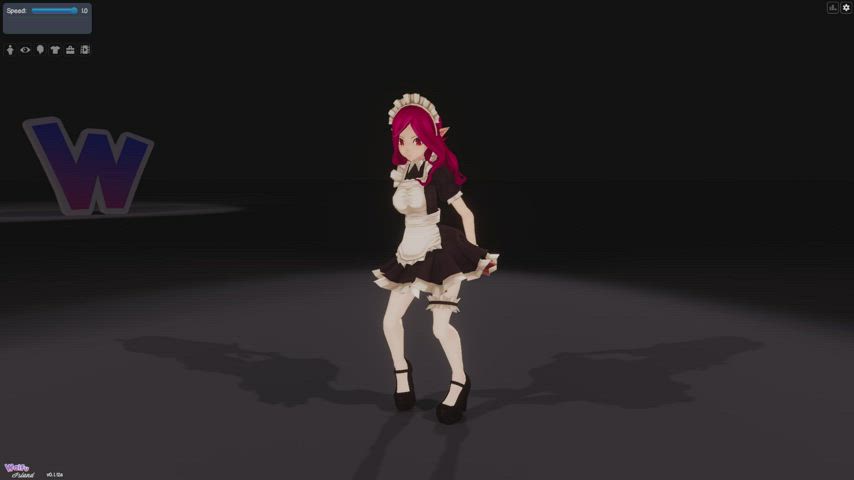anime dancing maid gif