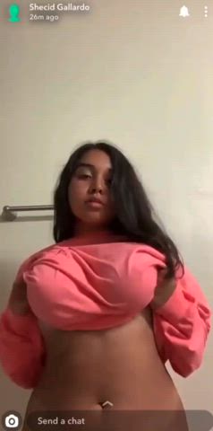 big tits latina natural tits teen titty drop gif