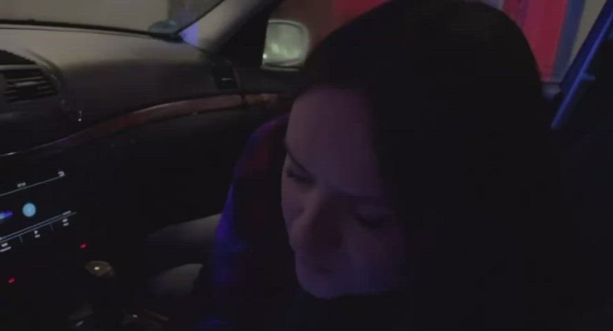 amateur blowjob car car sex deepthroat homemade oral pov sloppy gif