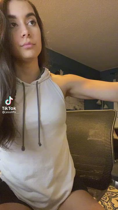 Fitness Muscular Girl TikTok gif