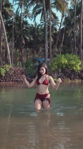 Asian Bikini Curvy Desi gif