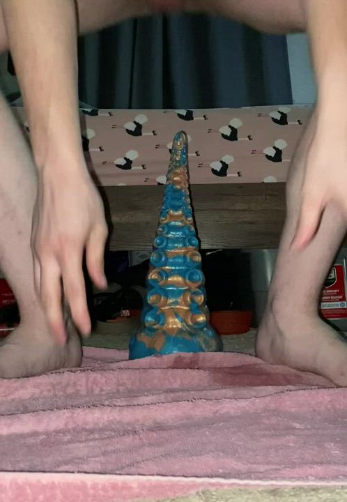 Bad Dragon Chastity Gaping gif