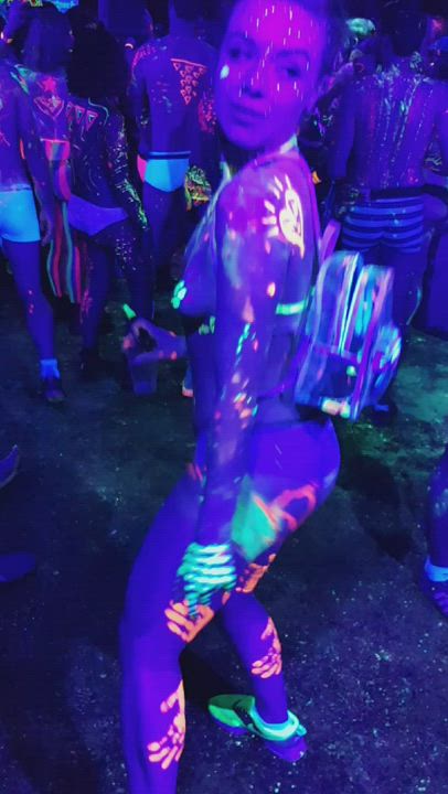 (OC) Enjoying myself at a topless UV Rave.