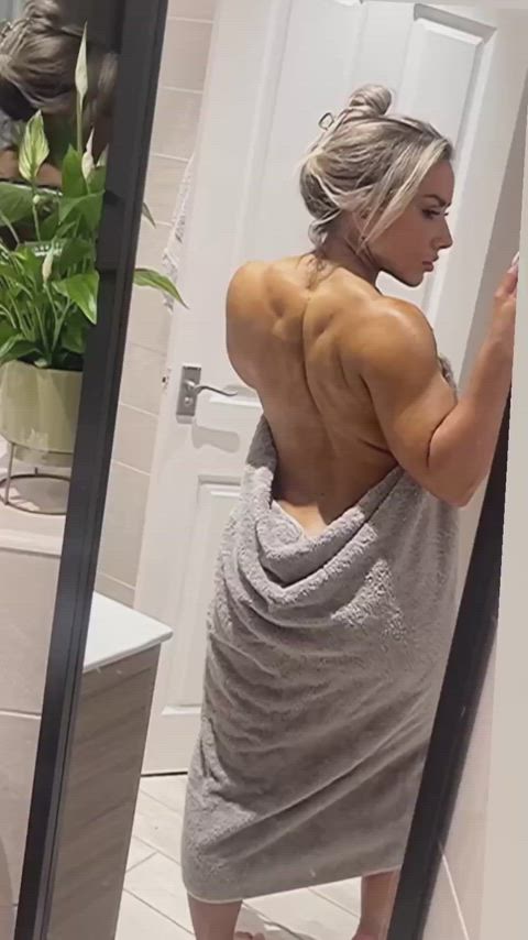 british fit muscles tease thick towel fit-girls thick-fit gif