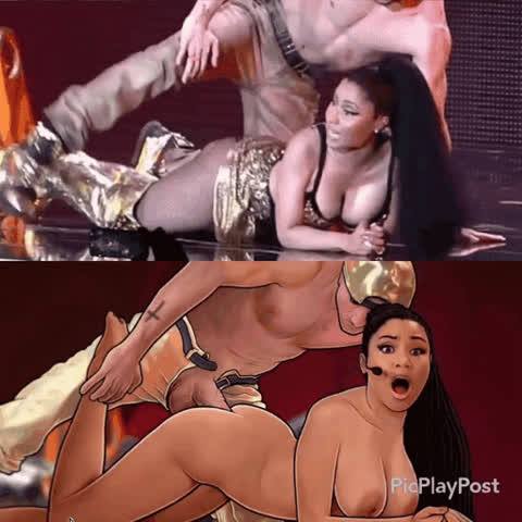 ass celebrity ebony nicki minaj orgasm sex gif