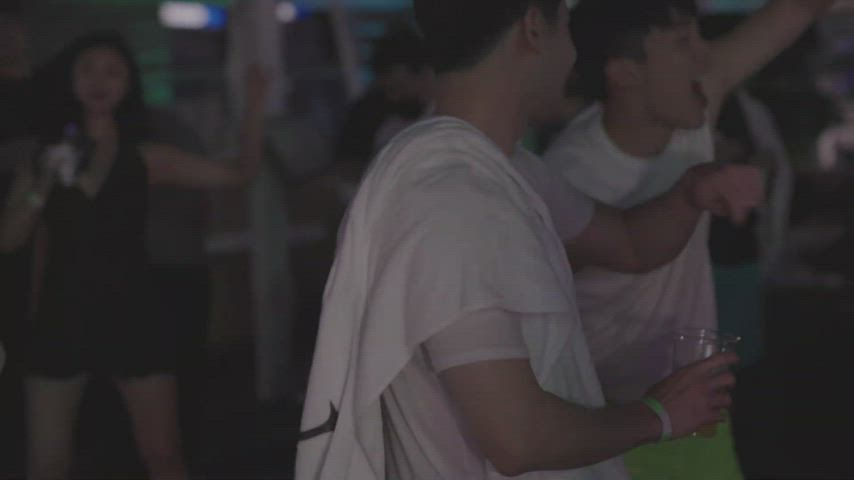 asian cute korean model party gif