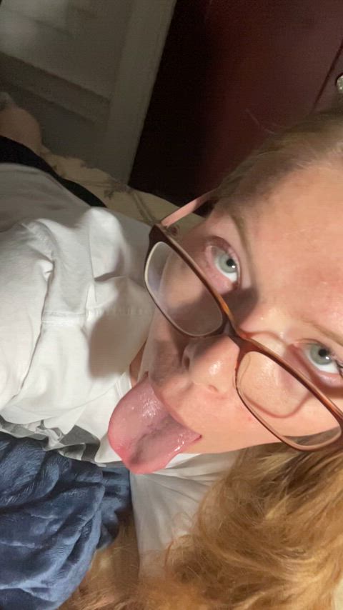 blonde blue eyes milf tongue tongue fetish girls-with-glasses horny-facial-expressions