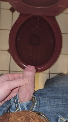cock foreskin peeing gif
