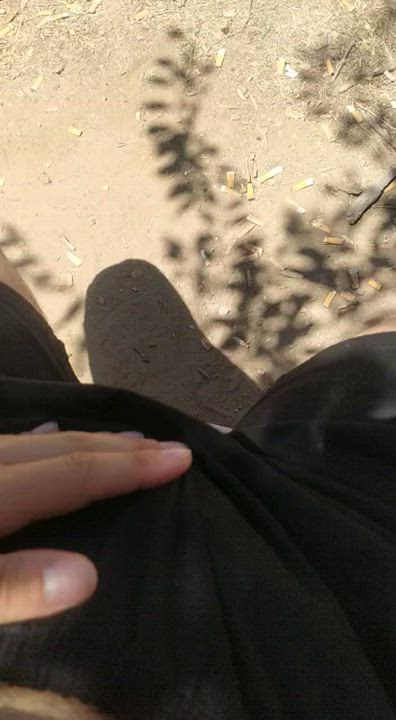 Big Dick Jerk Off Public gif