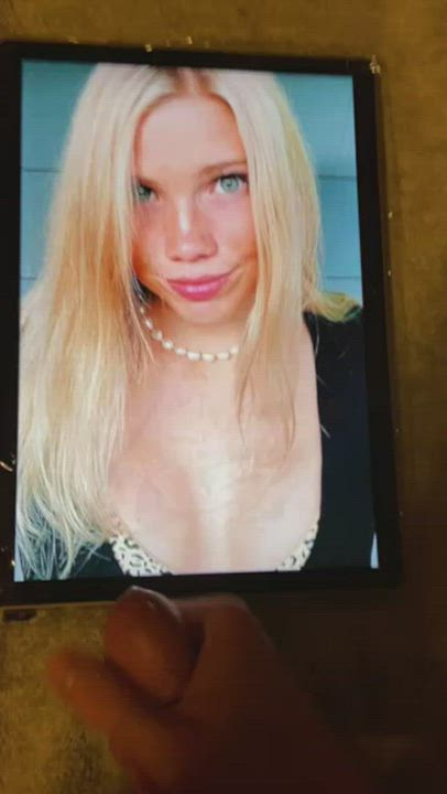 College Cumshot Facial Teen Tribute gif