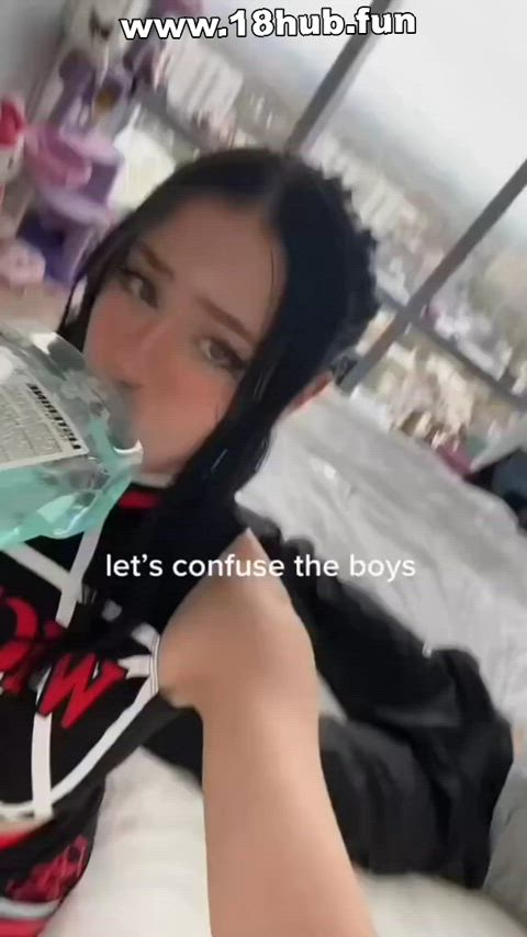 double blowjob milf natural tits sex tiktok gif