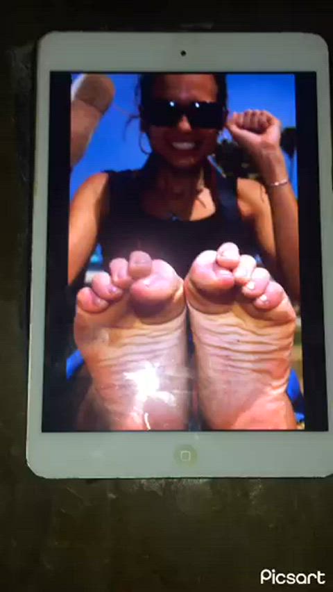 cum on feet cumshot feet fetish gif