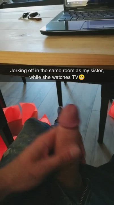 Flashing Handjob Sister gif