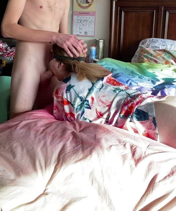 Big Dick Blowjob Gagging gif