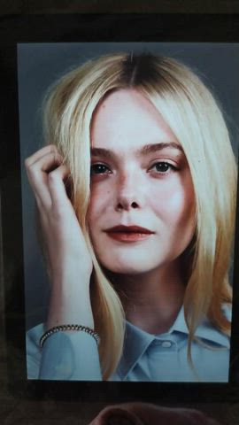 blonde celebrity cum cumshot elle fanning facial tribute gif