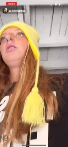 big tits nipslip tiktok gif