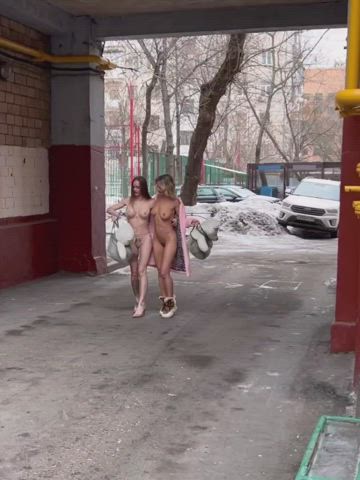 nude public tits gif