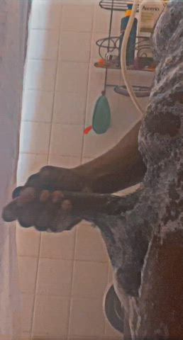 bbc jerk off shower soapy gif