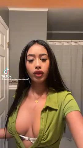 big tits boobs brunette gif