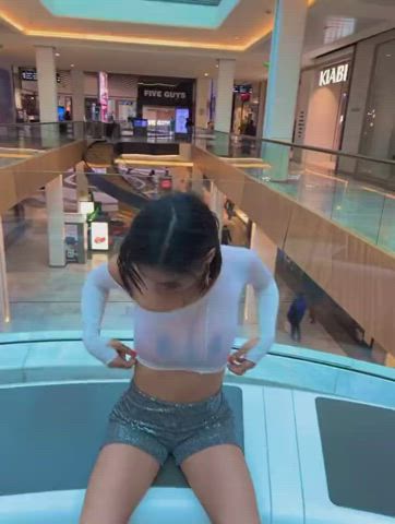 big tits flashing pussy lips see through clothing sheer clothes tits gif