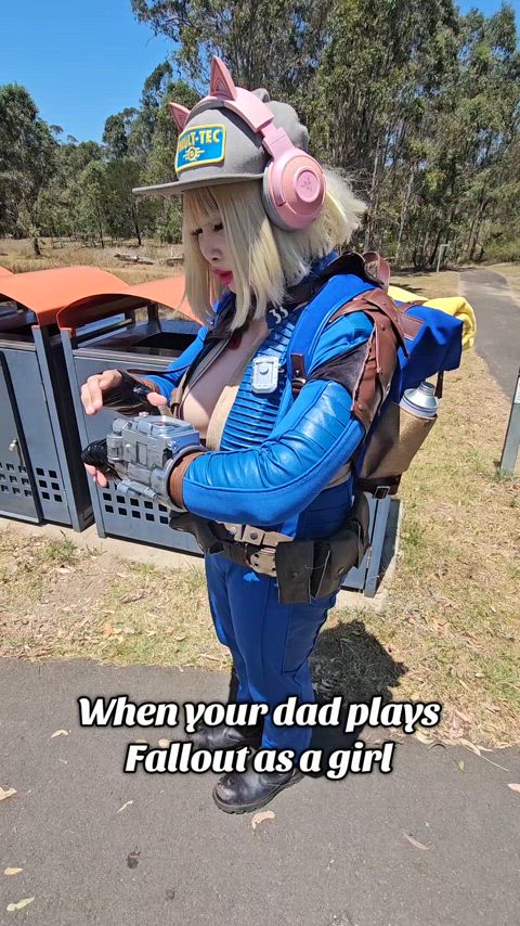 When your dad plays Fallout as a girl